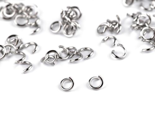 Prima-obchod Kroužek spojovací otevřený Ø4 mm z nerezové oceli, barva platina