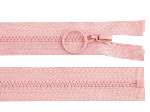 Prima-obchod Kostěný zip No 3 délka 70 cm s kroužkem, barva 136 pudrová