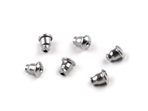 Prima-obchod Náušnicová zarážka z nerezové oceli 5x6 mm, barva platina