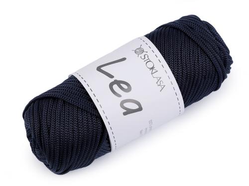 Prima-obchod Pletací a háčkovací příze macrame Lea Ø3 mm 90 g, barva 8 modrá tmavá