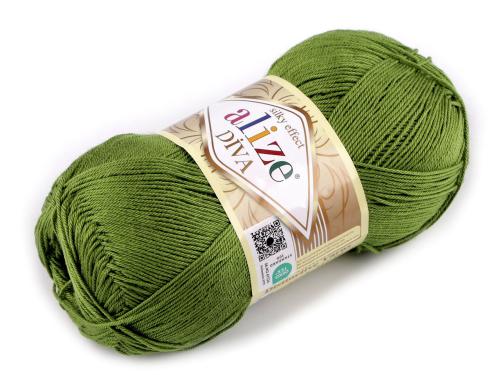 Prima-obchod Pletací příze Alize Diva 100 g, barva 15 (210) zelená