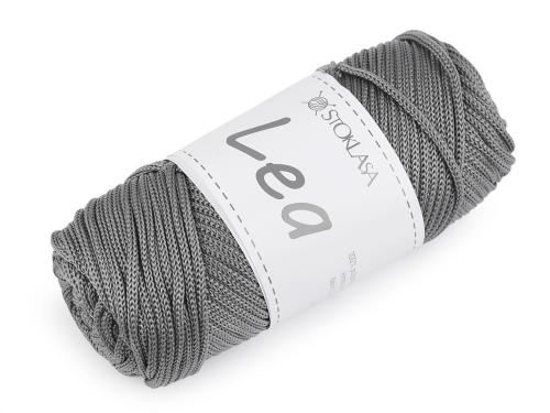 Prima-obchod Pletací a háčkovací příze macrame Lea Ø3 mm 90 g, barva 9 šedá světlá
