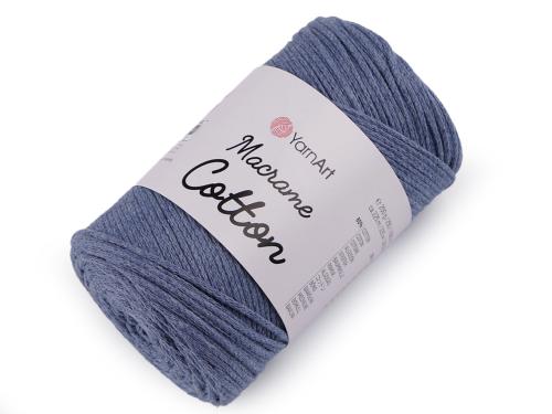 Prima-obchod Pletací příze Macrame Cotton 250 g, barva 56 (761) modrá jeans