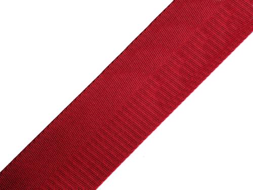 Prima-obchod Hladký oboustranný popruh s leskem šíře 50 mm, barva 7 vínová