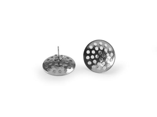 Prima-obchod Náušnicová puzeta se sítkem Ø16; 18; 20 mm z nerezové oceli, barva 2 (18 mm) platina