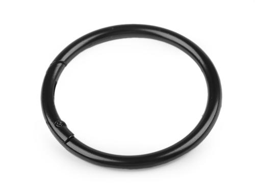Prima-obchod Karabina kulatá na kabelky / kroužek na klíče Ø50 mm, barva 6 černý lak