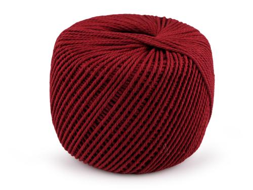 Prima-obchod Bavlněná příze macrame Ø2 mm rozčesávací, barva 7 červená tmavá