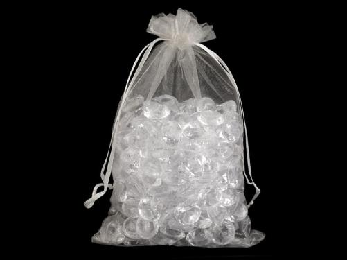 Prima-obchod Dárkový pytlík 14x21 cm organza, barva 1 bílá