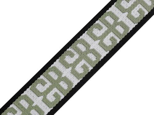 Prima-obchod Oboustranný popruh šíře 38 mm, barva 5 zelená sv.