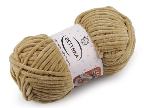 Prima-obchod Pletací žinylková příze Betynka 100 g, barva 4 (317) béžová tm.