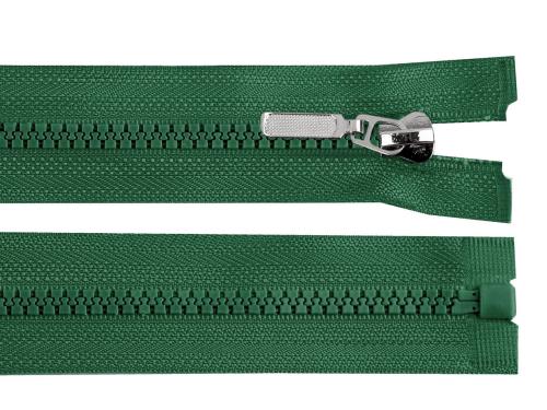 Prima-obchod Kostěný zip No 5 délka 80 cm s ozdobným jezdcem, barva 273 zelená smrková