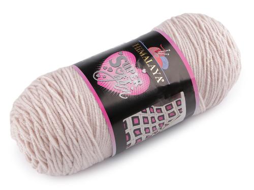 Prima-obchod Pletací příze Super Soft Yarn 200 g, barva 12 (80814) krémová světlá