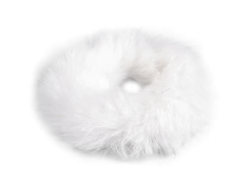 Prima-obchod Gumička do vlasů kožešinová, barva 1 Off White