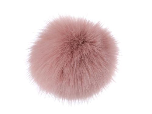 Prima-obchod Kožešinová bambule s poutkem Ø12 a 14 cm, barva 2 (Ø12 cm) pudrová