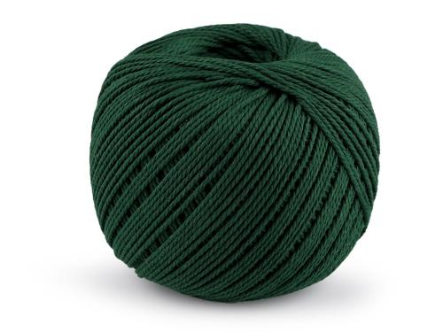 Prima-obchod Bavlněná příze macrame Ø2 mm rozčesávací, barva 13 zelená tmavá