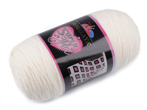 Prima-obchod Pletací příze Super Soft Yarn 200 g, barva 10 (80812) krémová nejsvět.