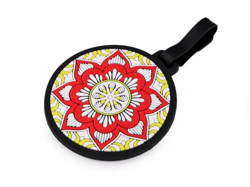 Prima-obchod Jmenovka / visačka na kufr mandala, barva 1 červená