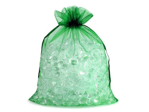 Prima-obchod Dárkový pytlík 20x26 cm organza, barva 18 zelená tmavá
