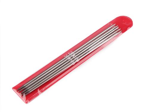 Prima-obchod Ponožkové jehlice nerezové č. 2; 2,5; 3; 3,5; 4; 4,5; 5, barva 4 (3,5 mm) barva nikl