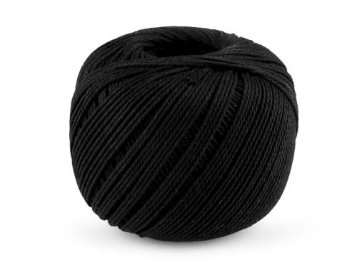 Prima-obchod Bavlněná příze macrame Ø2 mm rozčesávací, barva 18 černá