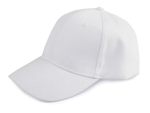 Prima-obchod Kšiltovka unisex vhodná k dozdobení, barva 1 bílá