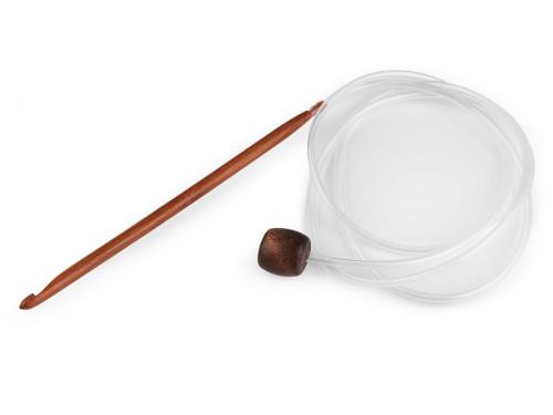 Prima-obchod Bambusový háček na tuniské háčkování, barva 7 (6 mm) bambus tmavý