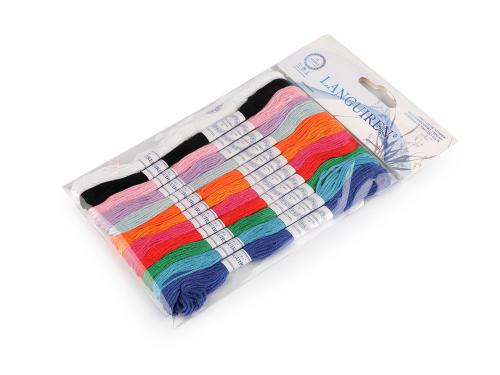 Prima-obchod Příze vyšívací typ mouline sada 12 ks/8 m, barva 2 mix