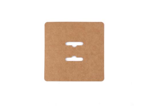 Prima-obchod Papírová karta natural / závěs 10x10 cm, barva hnědá přírodní