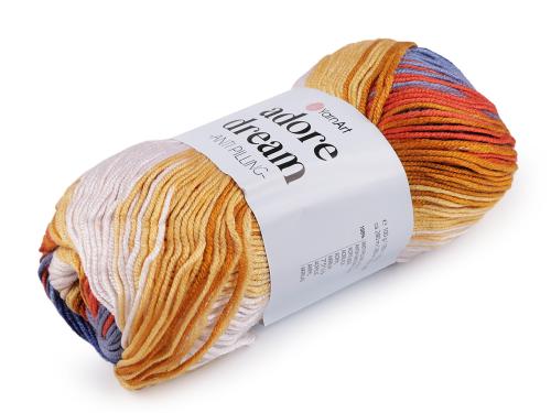 Prima-obchod Pletací příze Adore Dream 100 g, barva 8 (1065) modrá