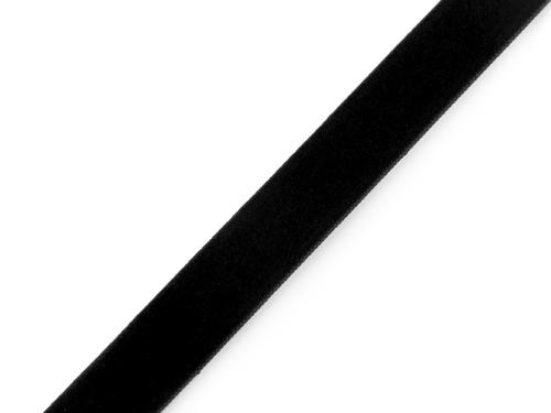 Prima-obchod Sametová stuha šíře 15 mm, barva 10 černá