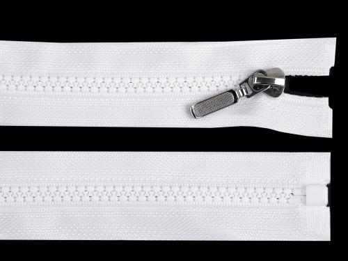 Prima-obchod Kostěný zip No 5 délka 80 cm s ozdobným jezdcem, barva 101 bílá