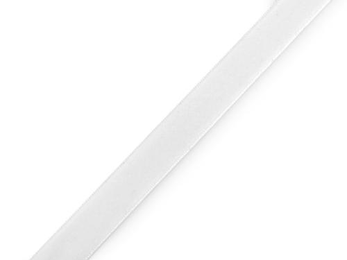 Prima-obchod Sametová stuha šíře 15 mm, barva 1 bílá