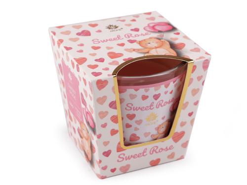 Prima-obchod Vonná svíčka ve skle Sweet Rose 120 g
