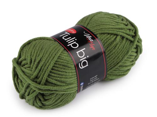 Prima-obchod Pletací příze Tulip big 100 g, barva 16 (41309) zelená