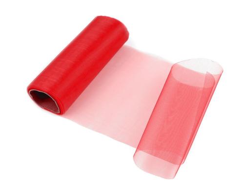 Prima-obchod Organza / stuha střední lesk šíře 14,5 cm, barva 193 červená jahoda