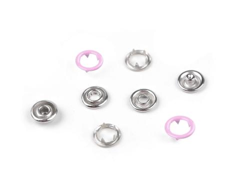 Prima-obchod Knoflíky stiskací Roland Baby Ø10 mm na slabé látky, barevný lak, barva 4 růžová sv.