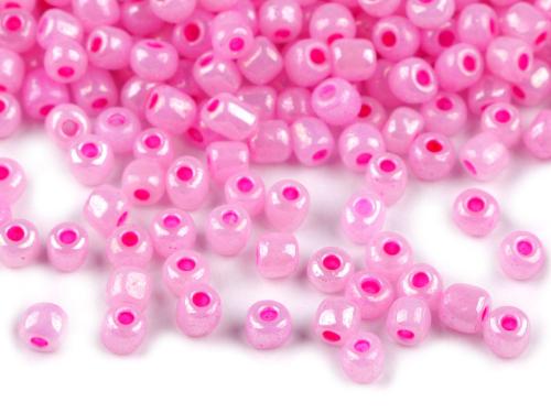 Prima-obchod Rokajl 5/0 - 4,5 mm perleťový, neprůhledný, barva 151 růžová ostrá sv.
