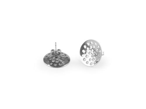 Prima-obchod Náušnicová puzeta se sítkem Ø16; 18; 20 mm z nerezové oceli, barva 1 (16 mm) platina