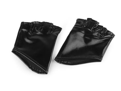 Prima-obchod Rukavice bezprsté imitace latexu, barva 2 černá