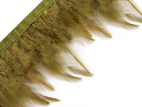 Prima-obchod Prýmek - kohoutí peří 7-12 cm, barva 9 zelená khaki