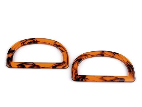 Prima-obchod Ucha na tašky z pryskyřice, barva 2 (14,5x8 cm) oranžový jantar