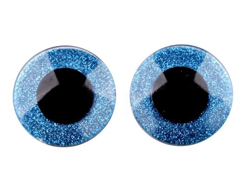 Prima-obchod Oči velké s glitry s pojistkou Ø40 mm, barva 3 modrá