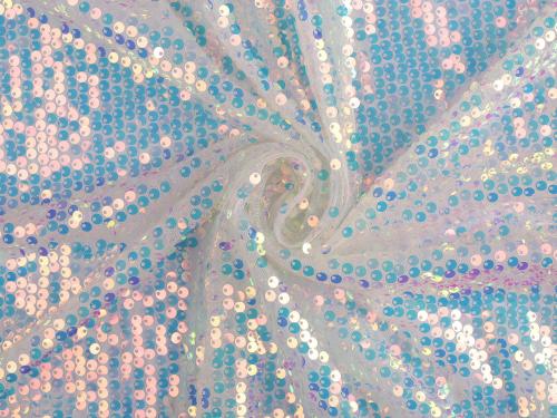 Prima-obchod Tyl s flitry s AB efektem, barva Off White AB