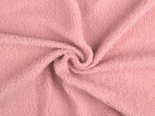 Prima-obchod Teddy plyšová látka, barva 4 (18) (220 g/m²) starorůžová sv.