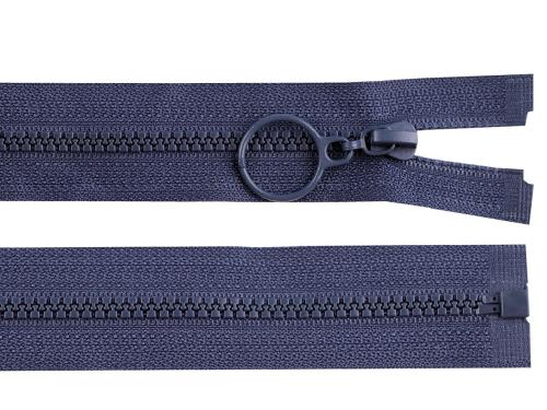 Prima-obchod Kostěný zip No 3 délka 70 cm s kroužkem, barva 330 modrá tmavá