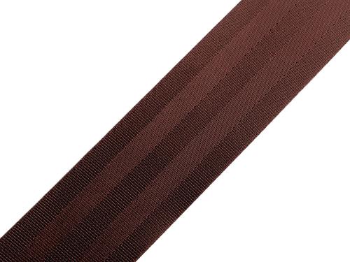 Prima-obchod Hladký oboustranný popruh s leskem šíře 50 mm, barva 7 hnědá