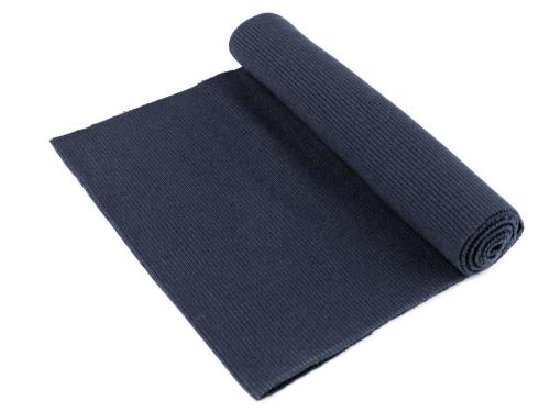Prima-obchod Elastický bavlněný náplet žebrovaný - tunel 16x80 cm, barva 101 (UAX02) modrošedá tm.