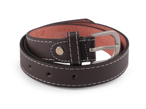 Prima-obchod Dětský pásek šíře 2,3 cm, barva 7 (85 cm) hnědá prošitý