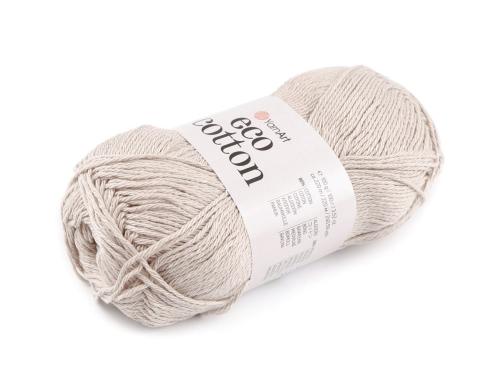 Prima-obchod Pletací příze Eco-Cotton 100 g, barva 10 (768) béžová