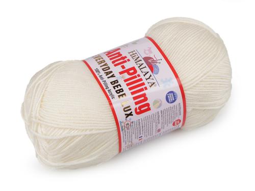 Prima-obchod Pletací příze Everyday Bebe Lux 100 g, barva 2 (70402) krémová světlá